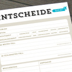 Design Verlag Block Entscheide Dich