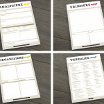 Design Verlag Notizblöcke Analysiere dich Erinnere dich Organisiere dich Verkaufe dich